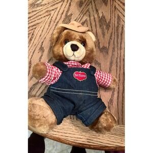 Del Monte Promotional Teddy Bear with Overalls and Hat